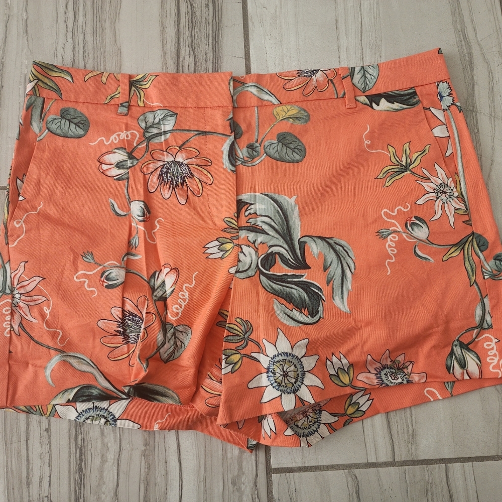 NWT Devin Fit Ann Taylor Sz 12 Floral Shorts